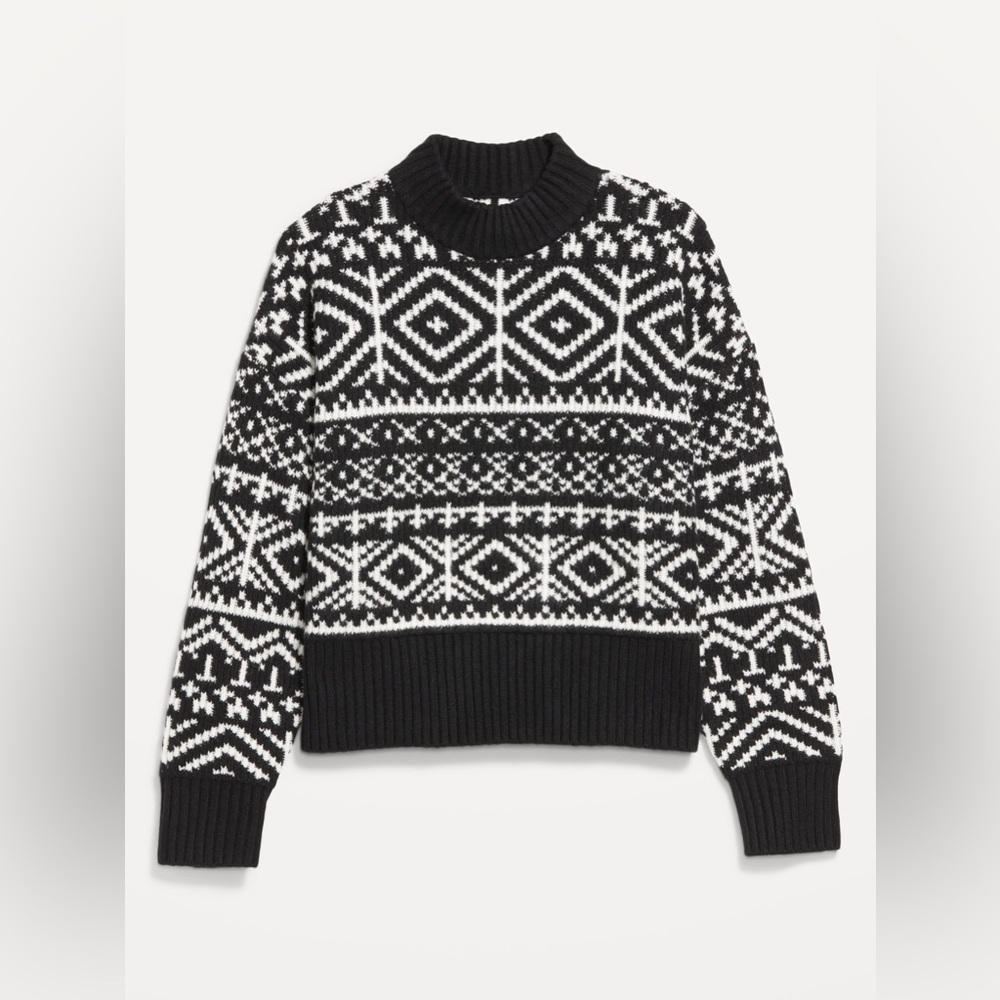 Old Navy SoSoft Mock-Neck Fair Isle Sweater